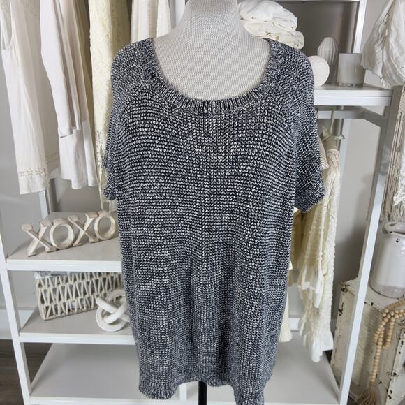 Lucky Brand women's plus size 3X short sleeved sweater back zipper Spring, #2558 - Picture 1 of 10